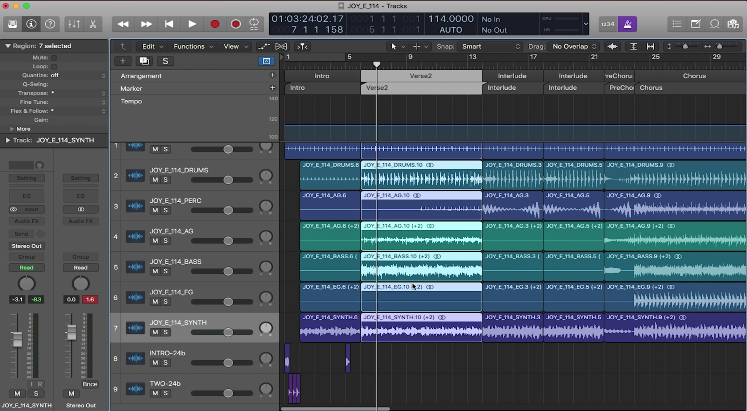 logic x pro conver to sampler track