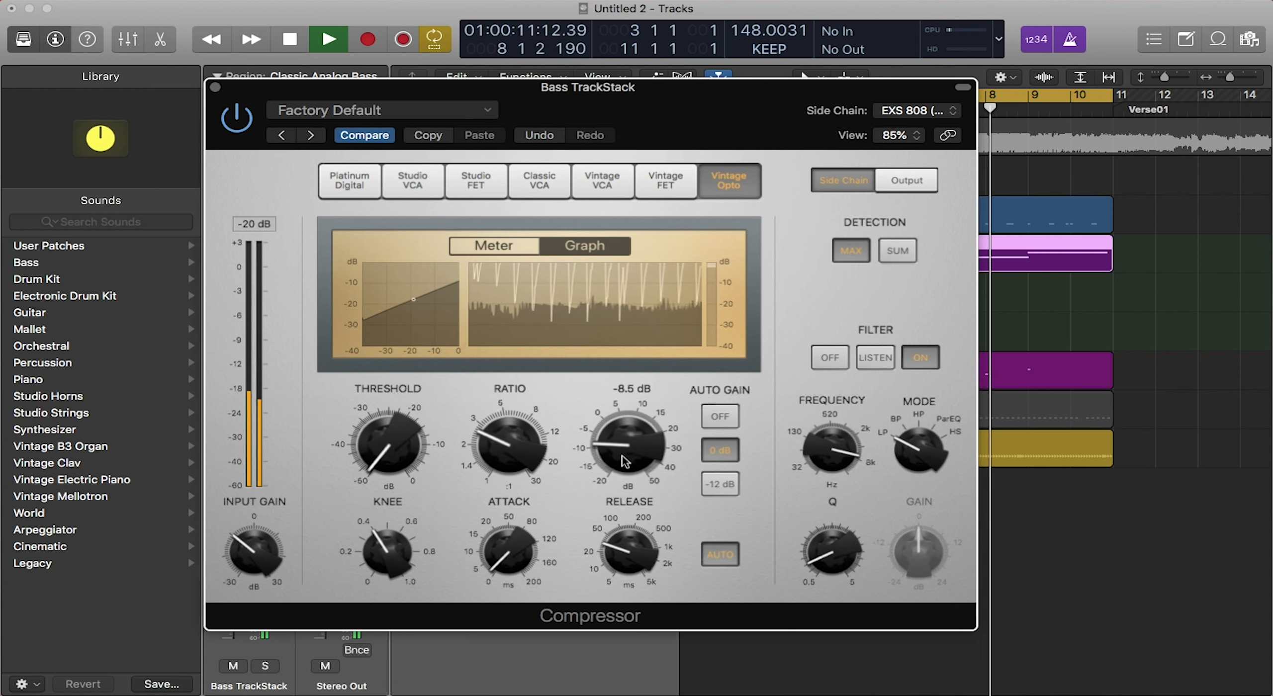 logic pro sidechain compression